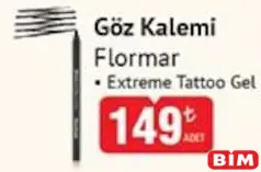 FLORMAR GÖZ KALEMİ EXTREME TATTOO GEL fiyat ve kampanya bilgisi